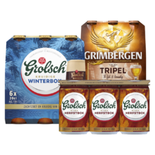 Grolsch kanon, weizen, weizen O.O%,
herfstbok, winterbok of Grimbergen